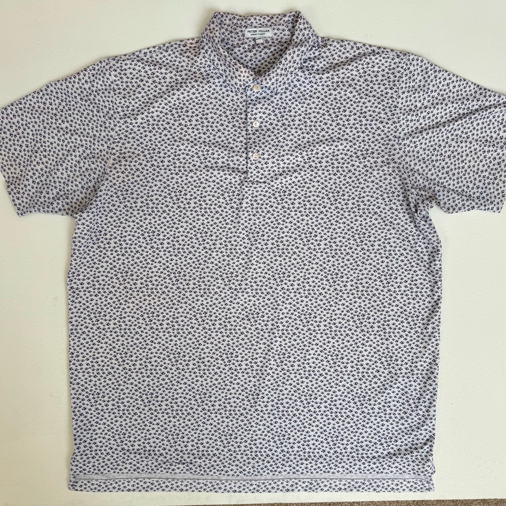 Peter Millar Angry Angler Performance Golf Shirt Summer Comfort Size XL - Picture 2 of 8